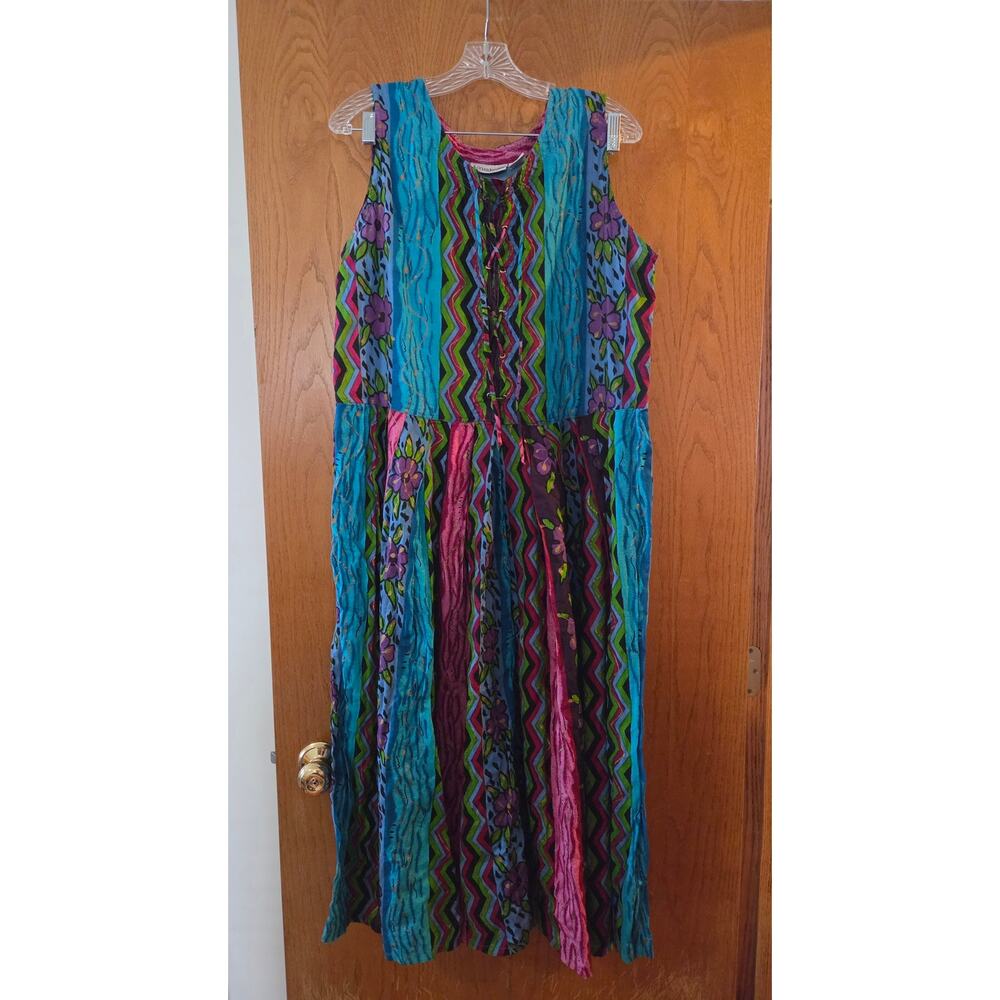 Adrian Jordan Boho Hippie Gypsy Cotton Vintage Colorful Festival Artistic 14/16